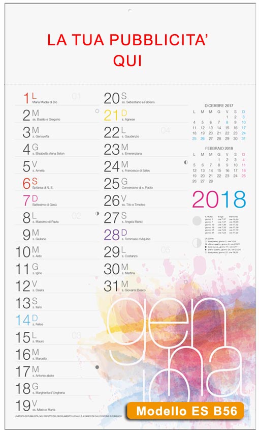 calendario olandese multicolor b56